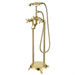 40" Modern Solid Brass Freestanding Bathtub Faucet Single Handle Tub Filler with Handheld Shower VA2019 - HomeBeyond