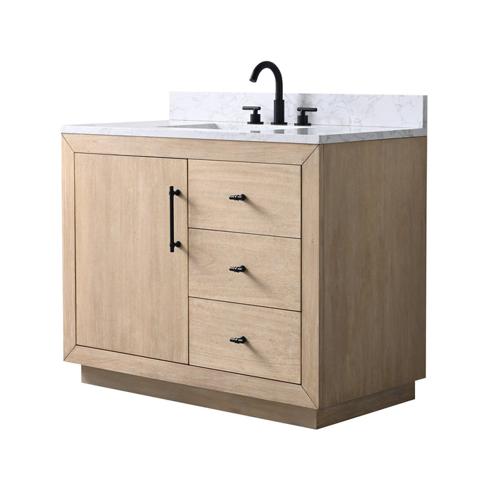 42" Bathroom Vanity with Sink and Top, With Soft Closing Doors - HomeBeyond