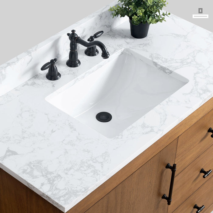 42" Bathroom Vanity with Sink and Top, With Soft Closing Doors - HomeBeyond