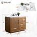42" Bathroom Vanity with Sink and Top, With Soft Closing Doors - HomeBeyond