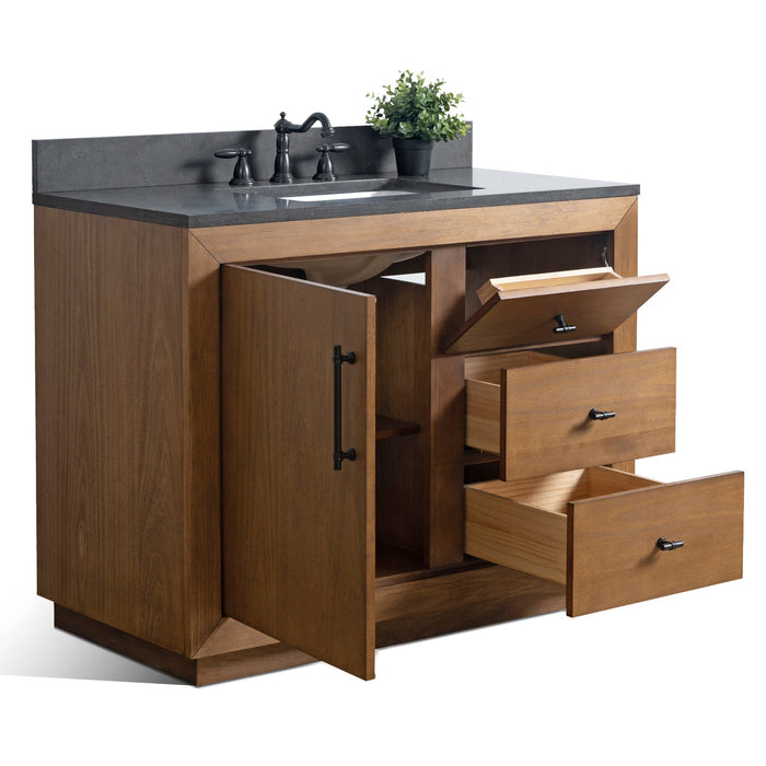 42" Bathroom Vanity with Sink and Top, With Soft Closing Doors - HomeBeyond