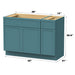 42" Modern Freestanding Birch & Plywood Bathroom Vanity Base Only – Shaker Style Storage Cabinet with 1 Drawer & 3 Soft-Closing Doors VA4130-121 - HomeBeyond
