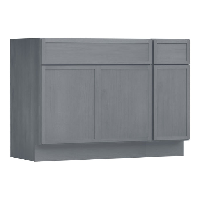 42" Modern Freestanding Birch & Plywood Bathroom Vanity Base Only – Shaker Style Storage Cabinet with 1 Drawer & 3 Soft-Closing Doors VA4130-121 - HomeBeyond