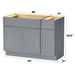 42" Modern Freestanding Birch & Plywood Bathroom Vanity Base Only – Shaker Style Storage Cabinet with 1 Drawer & 3 Soft-Closing Doors VA4130-121 - HomeBeyond