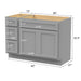 42" Modern Freestanding Oak Plywood Bathroom Vanity Base Only – Shaker Style Storage Cabinet with 3 Drawers & 2 Soft-Closing Doors VA4030-123 - HomeBeyond