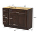42" Modern Freestanding Oak Plywood Bathroom Vanity Base Only – Shaker Style Storage Cabinet with 3 Drawers & 2 Soft-Closing Doors VA4030-123 - HomeBeyond