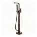 42" Modern Freestanding Waterfall Bathtub Faucet Single Handle Tub Filler with Handheld Shower VA2016 - HomeBeyond