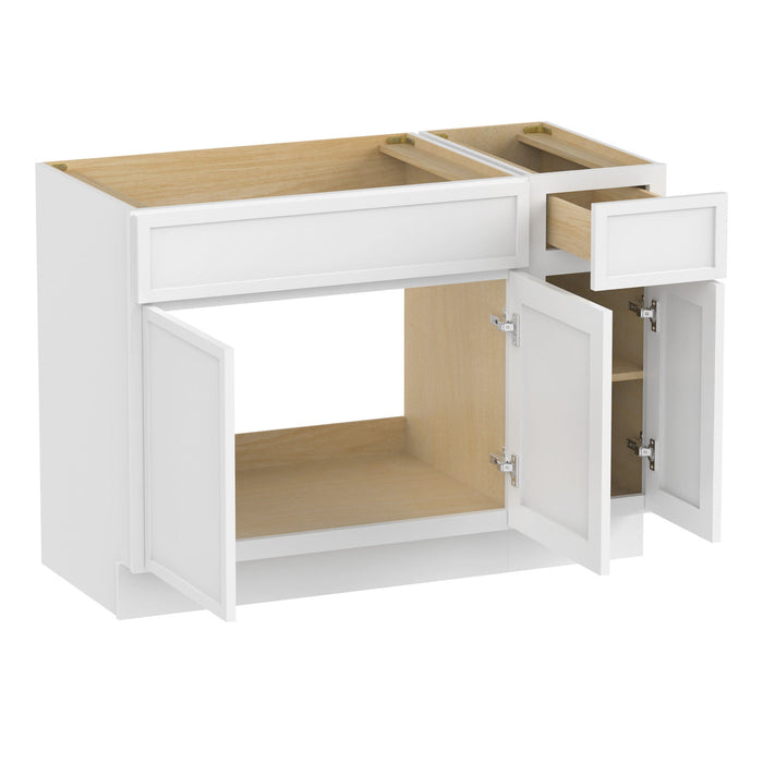 42" Oak Bathroom Vanity Cabinet without Top - 1 Drawer & 3 Doors - HomeBeyond