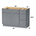 42" Oak Bathroom Vanity Cabinet without Top - 3 Drawers & 2 Doors - HomeBeyond