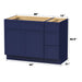 42" Plywood Bathroom Vanity Cabinet without Top - 3 Drawers & 2 Doors - HomeBeyond