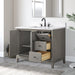 42" Single Sink Freestanding Bath Vanity Cabinet with White Engineered Marble Top - HomeBeyond