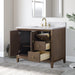 42" Single Sink Freestanding Bath Vanity Cabinet with White Engineered Marble Top - HomeBeyond