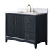 42" Single Sink Freestanding Bath Vanity Cabinet with White Engineered Marble Top - HomeBeyond