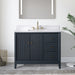 42" Single Sink Freestanding Bath Vanity Cabinet with White Engineered Marble Top - HomeBeyond