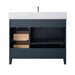 42" Single Sink Freestanding Bath Vanity Cabinet with White Engineered Marble Top - HomeBeyond