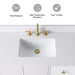42" Single Sink Freestanding Bath Vanity Cabinet with White Engineered Marble Top - HomeBeyond