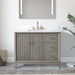 42" Single Sink Freestanding Bath Vanity Cabinet with White Engineered Marble Top - HomeBeyond