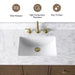 42" Single Sink Freestanding Bath Vanity Cabinet with White Engineered Marble Top - HomeBeyond