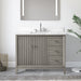 42" Single Sink Freestanding Bath Vanity Cabinet with White Engineered Marble Top - HomeBeyond