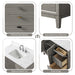 42" Single Sink Freestanding Bath Vanity Cabinet with White Engineered Marble Top - HomeBeyond