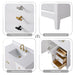 42" Single Sink Freestanding Bath Vanity Cabinet with White Engineered Marble Top - HomeBeyond