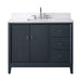 42" Single Sink Freestanding Bath Vanity Cabinet with White Engineered Marble Top - HomeBeyond