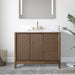 42" Single Sink Freestanding Bath Vanity Cabinet with White Engineered Marble Top - HomeBeyond