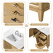 42" Single Sink Freestanding Bath Vanity Cabinet with White Engineered Marble Top - HomeBeyond
