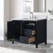 42" Single Sink Freestanding Bath Vanity Cabinet with White Engineered Marble Top - HomeBeyond