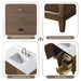 42" Single Sink Freestanding Bath Vanity Cabinet with White Engineered Marble Top - HomeBeyond