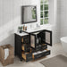 42" Single Sink Modern Bathroom Vanity Set with White Ceramic Top & Free Mirror – Storage Cabinet with 5 Drawers VA3030-42 - HomeBeyond