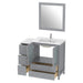 42" Single Sink Modern Bathroom Vanity Set with White Ceramic Top & Free Mirror – Storage Cabinet with 5 Drawers VA3030-42 - HomeBeyond