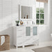 42" Single Sink Modern Bathroom Vanity Set with White Ceramic Top & Free Mirror – Storage Cabinet with 5 Drawers VA3030-42 - HomeBeyond
