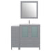 42" Single Sink Modern Bathroom Vanity Set with White Ceramic Top & Free Mirror – Storage Cabinet with 5 Drawers VA3030-42 - HomeBeyond