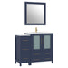 42" Single Sink Modern Bathroom Vanity Set with White Ceramic Top & Free Mirror – Storage Cabinet with 5 Drawers VA3030-42 - HomeBeyond
