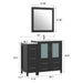 42" Single Sink Modern Bathroom Vanity Set with White Ceramic Top & Free Mirror – Storage Cabinet with 5 Drawers VA3030-42 - HomeBeyond