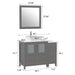 42" Single Sink Modern Bathroom Vanity Set with White Ceramic Top & Free Mirror – Storage Cabinet with 5 Drawers VA3030-42 - HomeBeyond