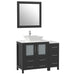 42" Single Sink Modern Bathroom Vanity Set with White Engineered Marble Top & Free Mirror – Storage Cabinet with 5 Drawers VA3130-42 - HomeBeyond