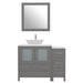 42" Single Sink Modern Bathroom Vanity Set with White Engineered Marble Top & Free Mirror – Storage Cabinet with 5 Drawers VA3130-42 - HomeBeyond