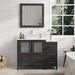 42" Single Sink Modern Bathroom Vanity Set with White Engineered Marble Top & Free Mirror – Storage Cabinet with 5 Drawers VA3130-42 - HomeBeyond