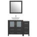 42" Single Sink Modern Bathroom Vanity Set with White Engineered Marble Top & Free Mirror – Storage Cabinet with 5 Drawers VA3130-42 - HomeBeyond