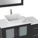 42" Single Sink Modern Bathroom Vanity Set with White Engineered Marble Top & Free Mirror – Storage Cabinet with 5 Drawers VA3130-42 - HomeBeyond