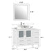 42" Single Sink Modern Bathroom Vanity Set with White Engineered Marble Top & Free Mirror – Storage Cabinet with 5 Drawers VA3130-42 - HomeBeyond