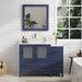 42" Single Sink Modern Bathroom Vanity Set with White Engineered Marble Top & Free Mirror – Storage Cabinet with 5 Drawers VA3130-42 - HomeBeyond