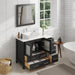 42" Single Sink Modern Bathroom Vanity Set with White Engineered Marble Top & Free Mirror – Storage Cabinet with 5 Drawers VA3130-42 - HomeBeyond