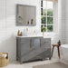 42" Single Sink Modern Bathroom Vanity Set with White Engineered Marble Top & Free Mirror – Storage Cabinet with 5 Drawers VA3130-42 - HomeBeyond