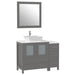42" Single Sink Modern Bathroom Vanity Set with White Engineered Marble Top & Free Mirror – Storage Cabinet with 5 Drawers VA3130-42 - HomeBeyond
