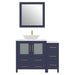 42" Single Sink Modern Bathroom Vanity Set with White Engineered Marble Top & Free Mirror – Storage Cabinet with 5 Drawers VA3130-42 - HomeBeyond