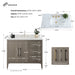 42" Single Sink Modern Freestanding Bathroom Vanity Set with Arabescato White Engineered Marble Top – Storage Cabinet with Soft-Closing Doors & Drawers VA9042 - HomeBeyond