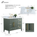 42" Single Sink Modern Freestanding Bathroom Vanity Set with Arabescato White Engineered Marble Top – Storage Cabinet with Soft-Closing Doors & Drawers VA9042 - HomeBeyond